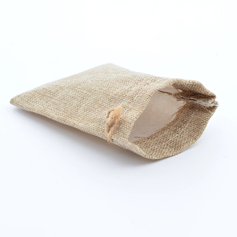 13*18cm Jute Sack Gunny Pouch Jute Drawstring Bag Hemp SackHemp Drawstring  Bag for Dry Flowers