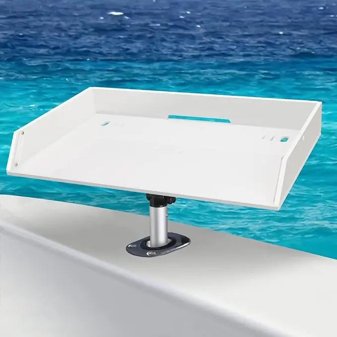 Boat Cutting Board Bait Table Filet Board for Fish Cleaning Station White Fishing Fillet Table