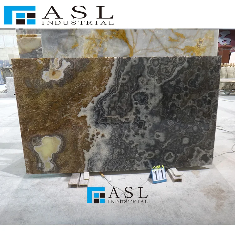 Natural black onyx slabs polished stone panels black and gold mexico translucent onyx stone tile onix epoxy slabs