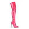 rose red patent leather