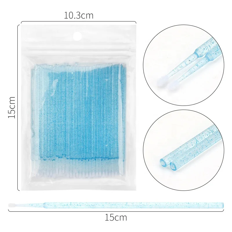 Wholesale Colorful Eyelash Extension Disposable Applicator Dental Micro Swab Brush