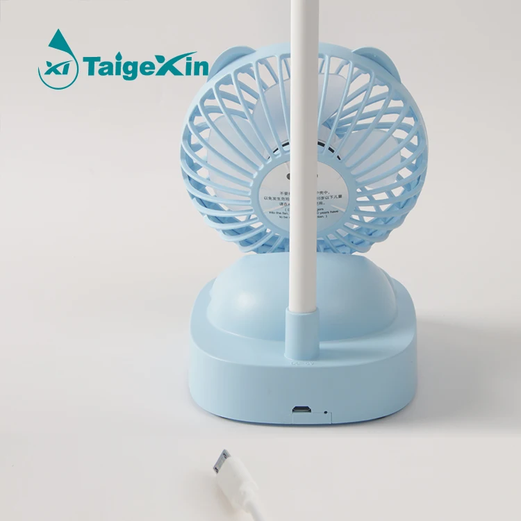 2 in 1 Design LED Desk Lamp with Mini Fan Latest Design Table Lights and Fans Taigexin Patented Table Lamps Mini Fans