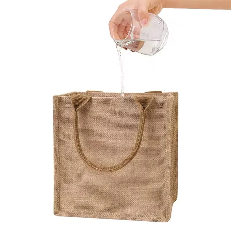 High Quality Burlap Styles Wholesale Eco-Friendly Large Natural Burlap Bags Jute Tote Bag Custom Logo Color Printed for Gifts manufacture