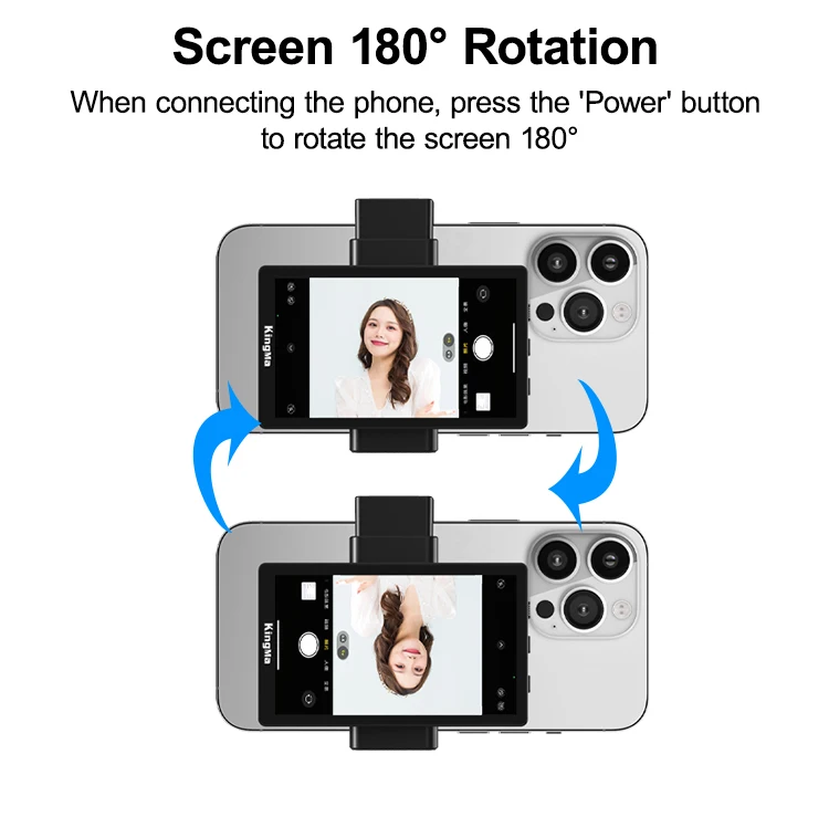 KingMa スマホ/Vlog用外部増設モニター VL-PH01 Max KingMa PH01 PH02 モニター画面、スマートフォンのセルフィー