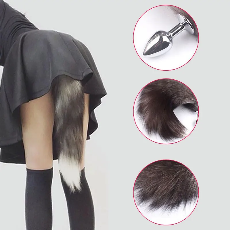 Soft Anal Plug with Faux Fox Tail