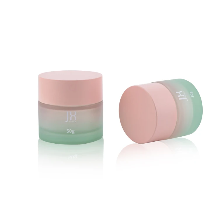 Custom Empty Glass Cream Jars with Screw Lid for Body Cream Cosmetic Container