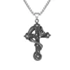 Cross snake + stainless steel chain