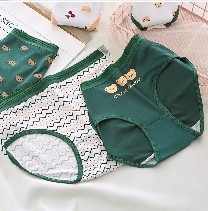 Underwear Women Plus Size Panties Girls Briefs Sexy Lingeries Intimates Cotton Shorts Underpants Cute Panty