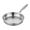 Three-layer steel frying pan