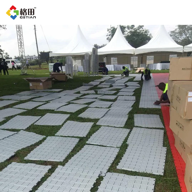 Getian All-Purpose Temporary Sports Courts Flooring Modern Design Style Event Plastic Garage Floor Tiles for Outdoor Use