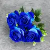 Rose bleue ronde à 7 têtes