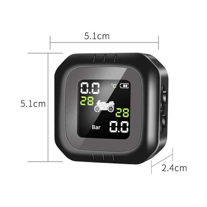 Waterproof Cordless TPMS Motorcycle Tire Pressure Monitoring