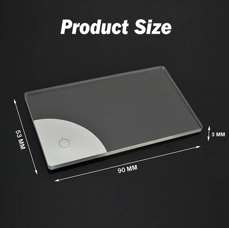 Custom Logo Led Flashing Acrylic Liquid Business Card Light Invitation