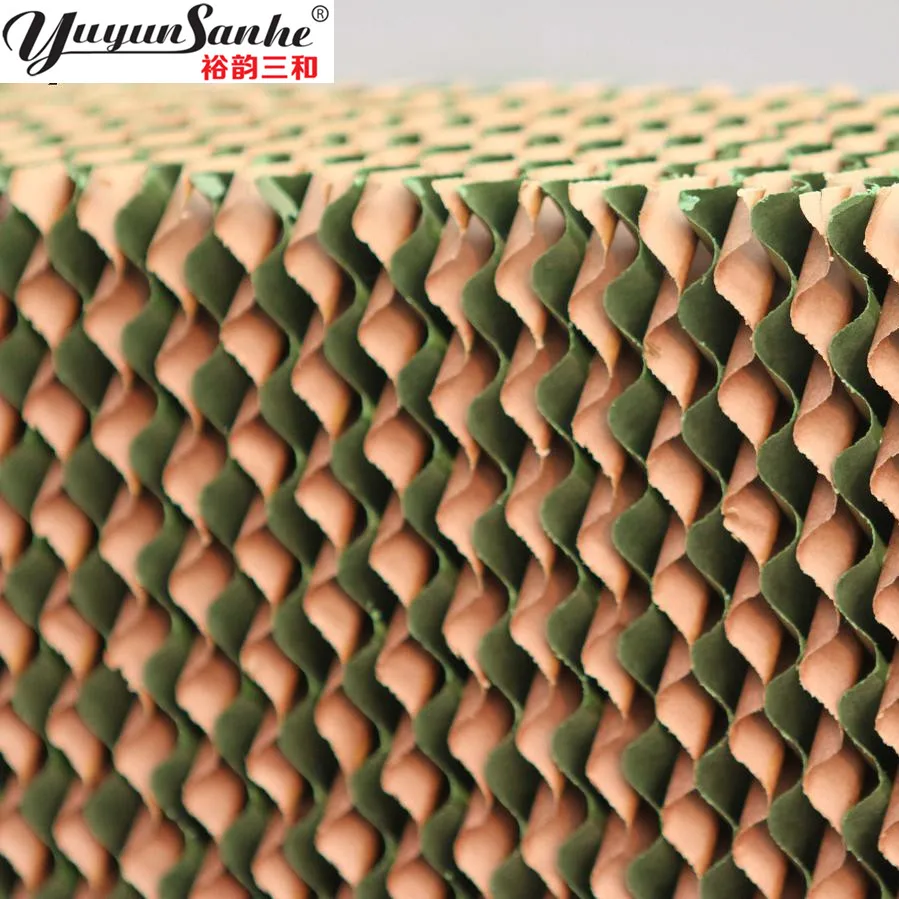 High Efficiency Evaporation Cooling Honey Comb Cooler Pad Optimal Airflow  for Poultry Farm Greenhouse Animal Husbandry Equipment