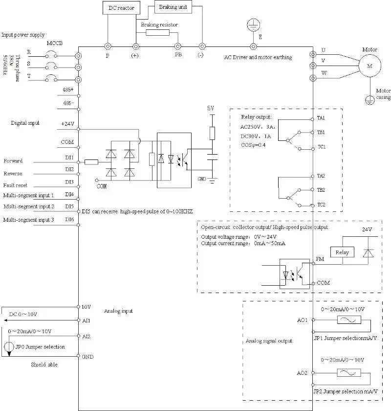 High Quality Single/Three Phase VFD 220V 380V AC Drive 630KW Variable Frequency Inverter PWM Control for AC Motor Compressor factory