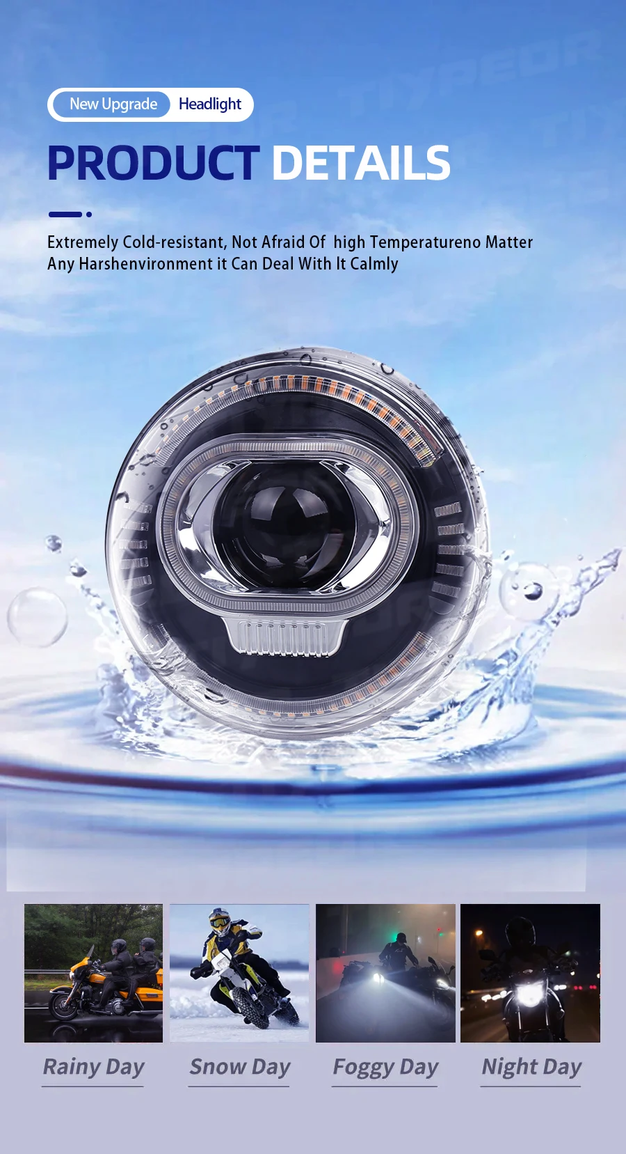 product tiypeor led headlights 7inch round universal rgb drl turn signal for motorcycle headlamp-6