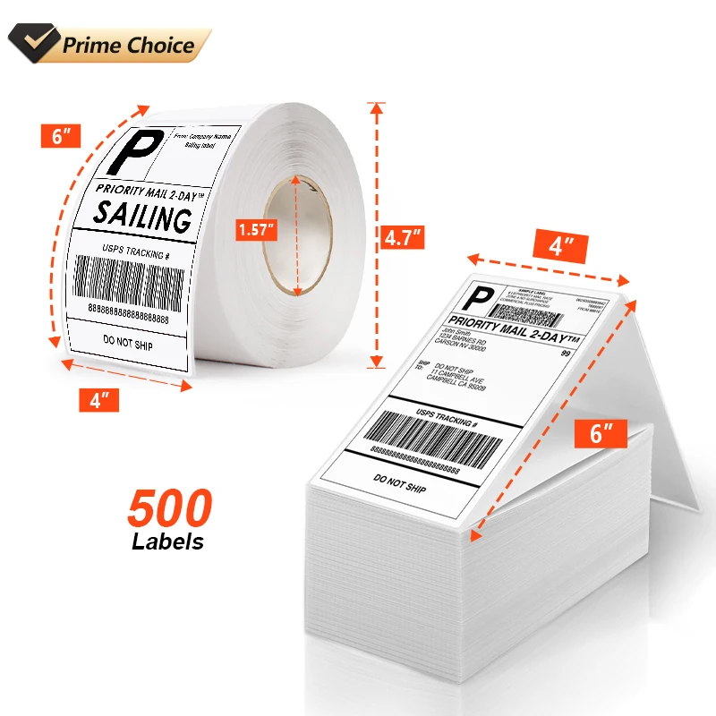 4x6 Shipping Label  Thermal Sticker Paper Thermal Printer Label Paper