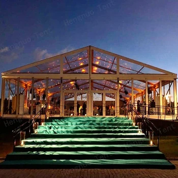 Clear Span Large 1000 Seater Marquee Luxury Transparent Wedding Church Events Tent For Outdoor Party