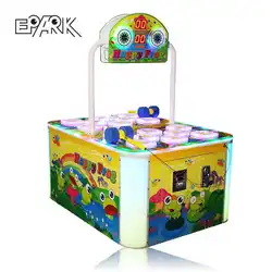 Factory Direct Sell Wood Cabinet Reaction Exercise Hammer Hitting Frog Arcade Game Machine