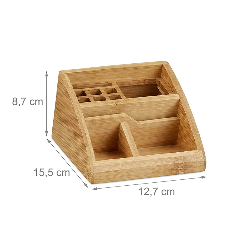 Bicheng персонализированный мини-органайзер на заказ канцелярские зажимы для канцелярских карточек ручки заметок бамбуковые держатели офисов