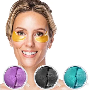 Custom 24K Gold Collagen Gel Eye Mask Private Label Korea Hydrating Hydrogel Patch for Eyes Seafood Extract Sheet Eye Care Patch