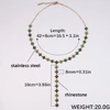 Collana a forma di Y con quadrifoglio-1