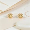Pendientes chapados en oro de 18 quilates 6