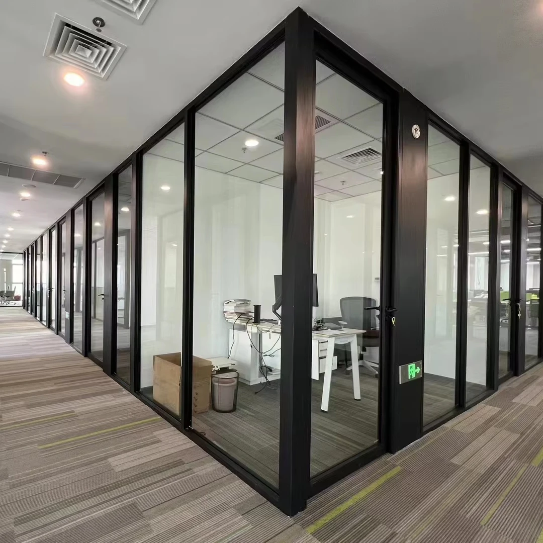 High-end Fire Rated Glass Partition Wall for Office 2 Hour Fire Resistance Office Demountable Glass Partition