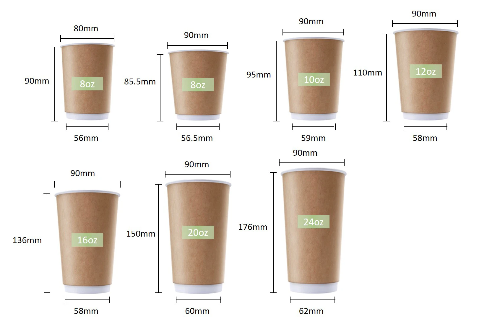 Custom Printed Double Wall Paper Cups - Disposable & Durable