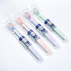 High Quality Soft Nylon Bristled Plastic Toothbrush Custom Logo Biodegradable Disposable from Chinese Manufacturer for Adults
