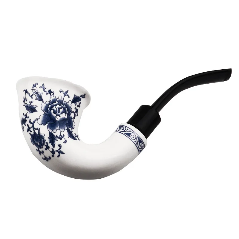 Hot-selling 142mm Blue And White Porcelain Elbow Shaped Ceramic Smoking Pipe  Portable Ceramic Pipes - Buy Ceramic Weed Pipe,Ceramic Smoke Pipe,White Pipe  Product on Alibaba.com