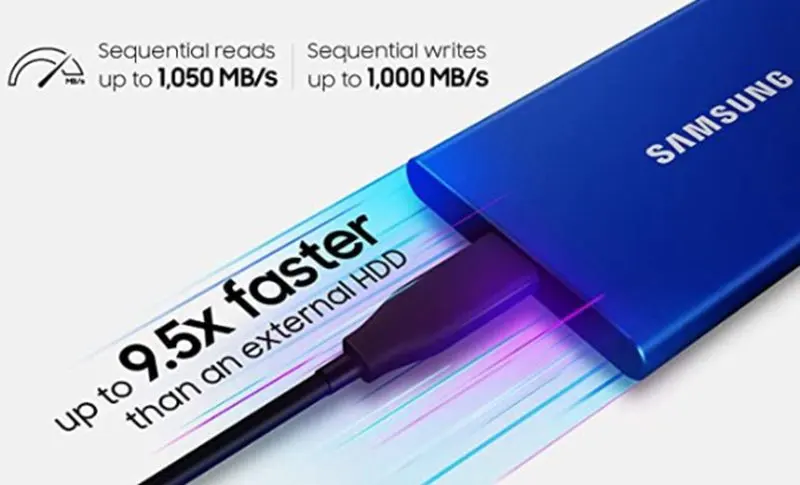 Samsung T7 Portable SSD 1TB External Solid State Drive