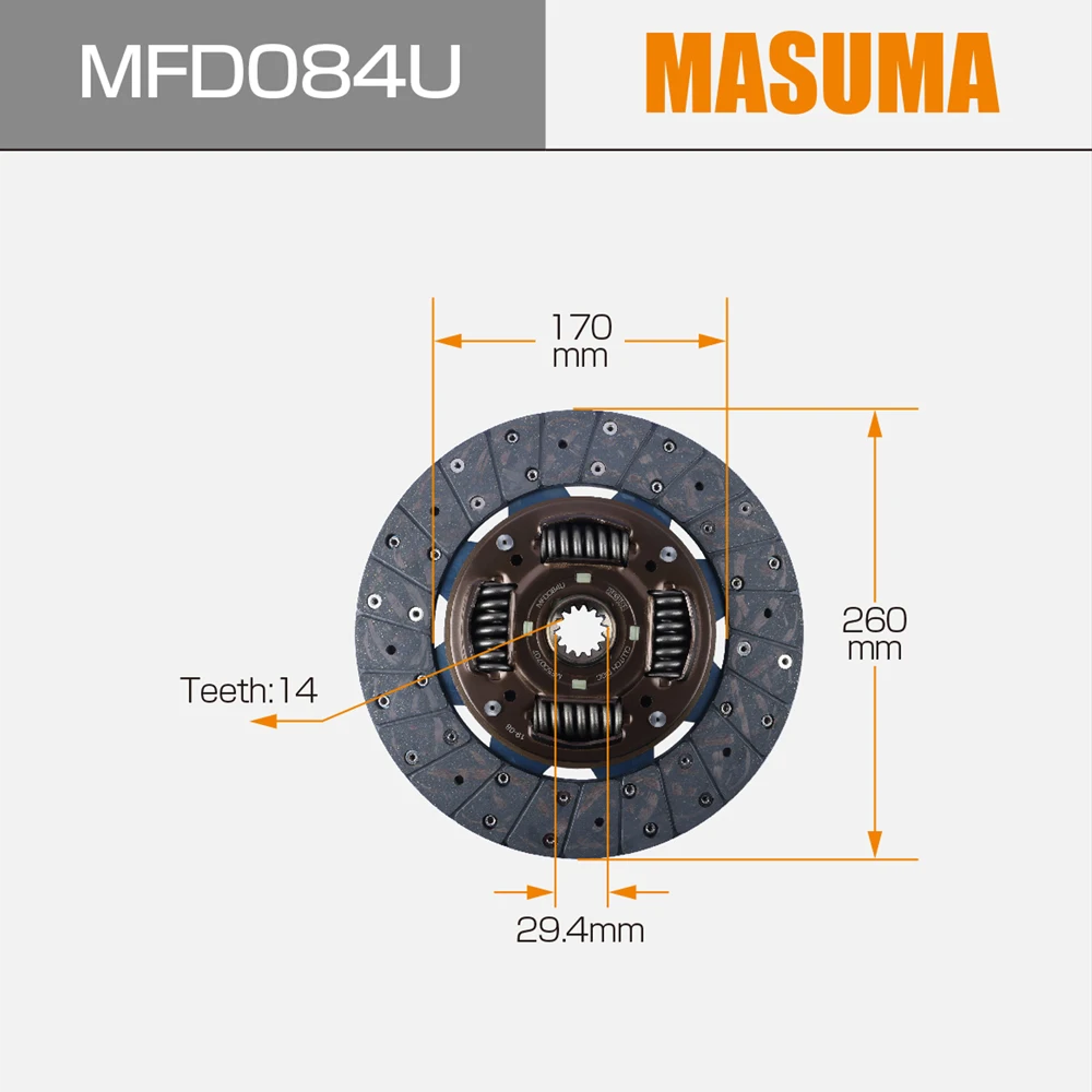 MFD084U MASUMA Best price Repair Part cost effective clutch disc 