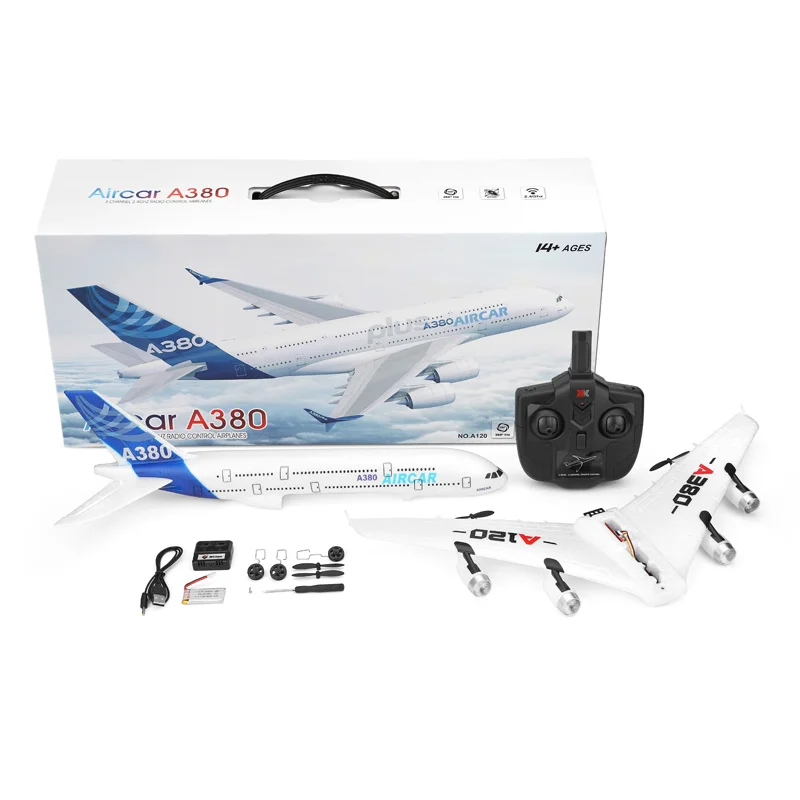 EPT Remote Control Airbus A380 Model Toy Plane RC Airplane