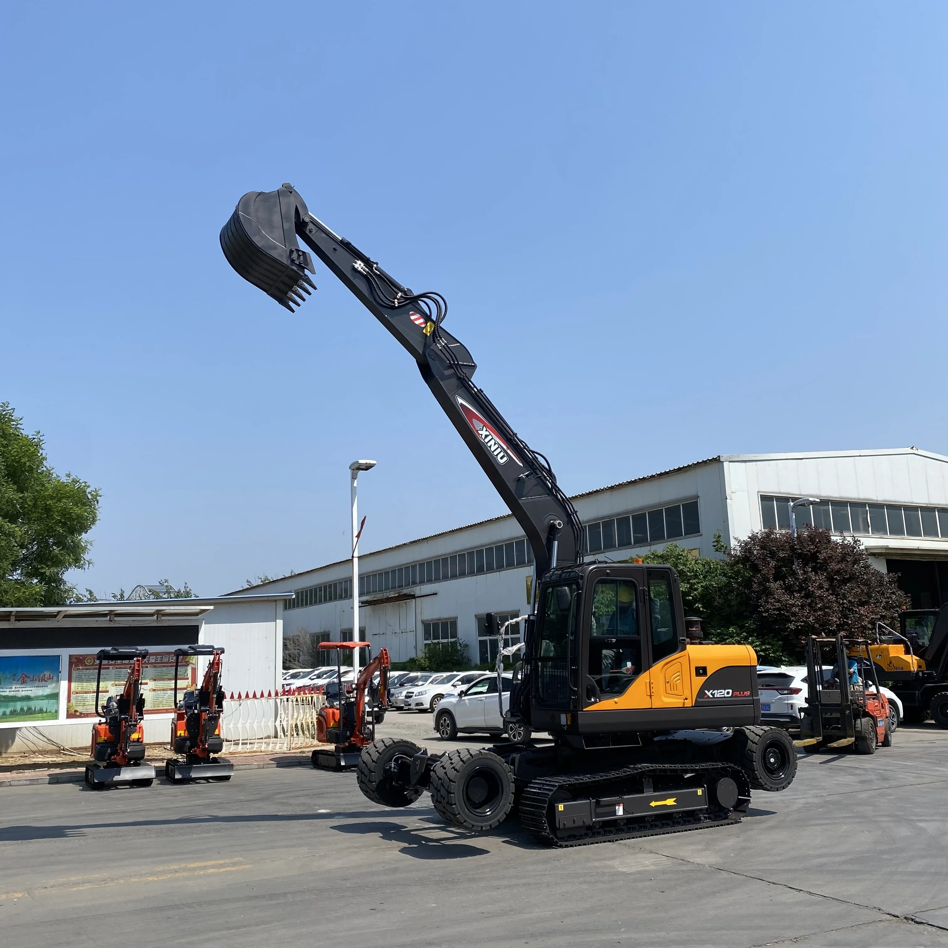 2023 Xiniu 10 Ton  Wheel  Crawler Excavator X120 10 Ton Hydraulic Construction Machine