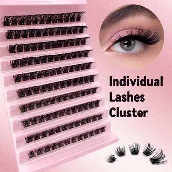 Enhanced Eye Makeup Full Strip Cluster Eyelashes