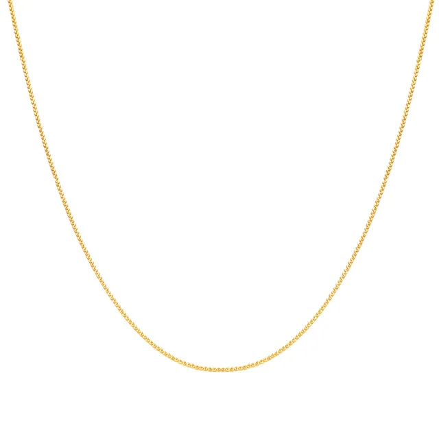 S925 Sterling Silver Simple box Chain Thin 18k Gold Plated Basic Clavicle Chopin Chain Necklace DIY Jewelry