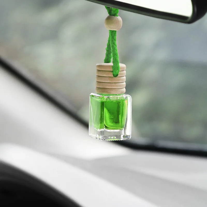 ikeda multi voiture odeur logo personnalisé bouteille en verre suspendu voiture  désodorisant parfum