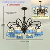 8 Paralumi blu antico