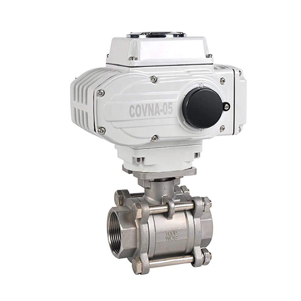 COVNA 1/4 inch to 4 inch Stainless Steel NPT / BSP Thread 2 Way 2 Piece Motor Driven Ball Valve