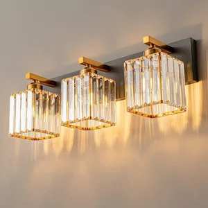 Bathroom Led Mirror Lamp bar Nordic 3 Head Wall Lighting Fixture Crystal Vanity Lights for Bathroom