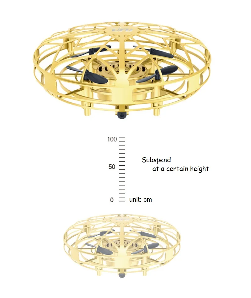 Интерактивный мини-игрушечный НЛО с ручным управлением, индукционный Дрон со светодиодной подсветкой