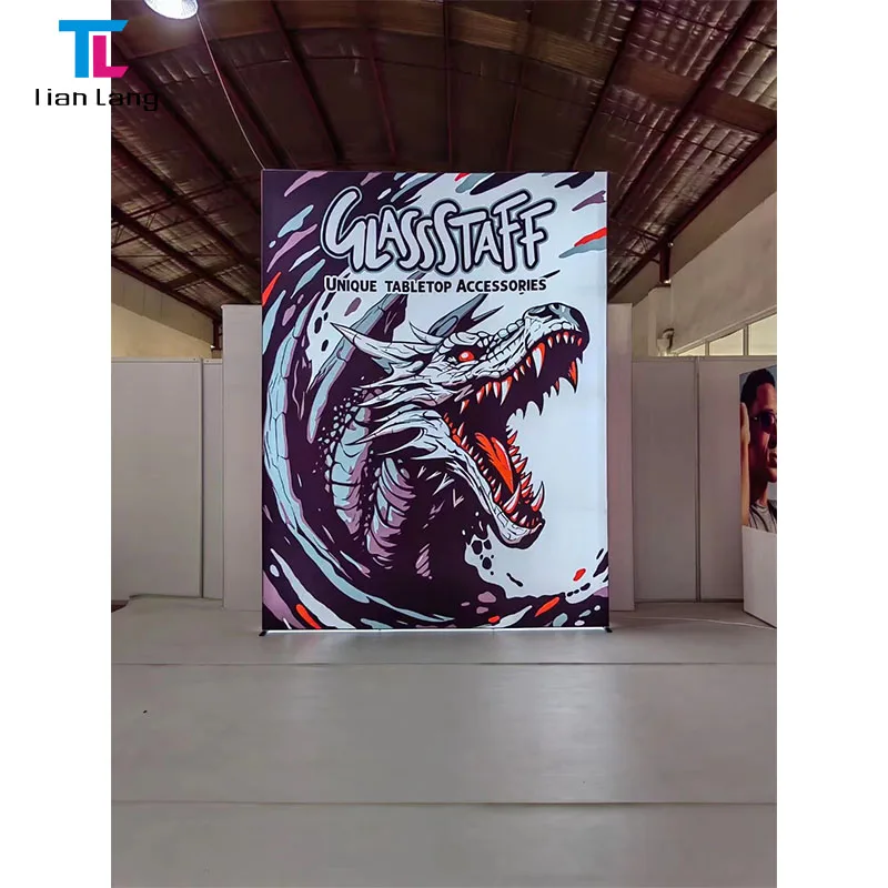 Uus disain veniva lakanaga, alumiiniumiramega SEG lihtsalt sätetav 10x20 jalga hajutav, kandev LED valguskaader näituse jaoks