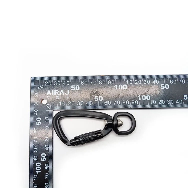 5KN/12KN 360 Swivel Rotating Self-Locking Carabiner Outdoor Camping Hiking Hanging Keychain Dog Leash Rotating Carabiner Hook