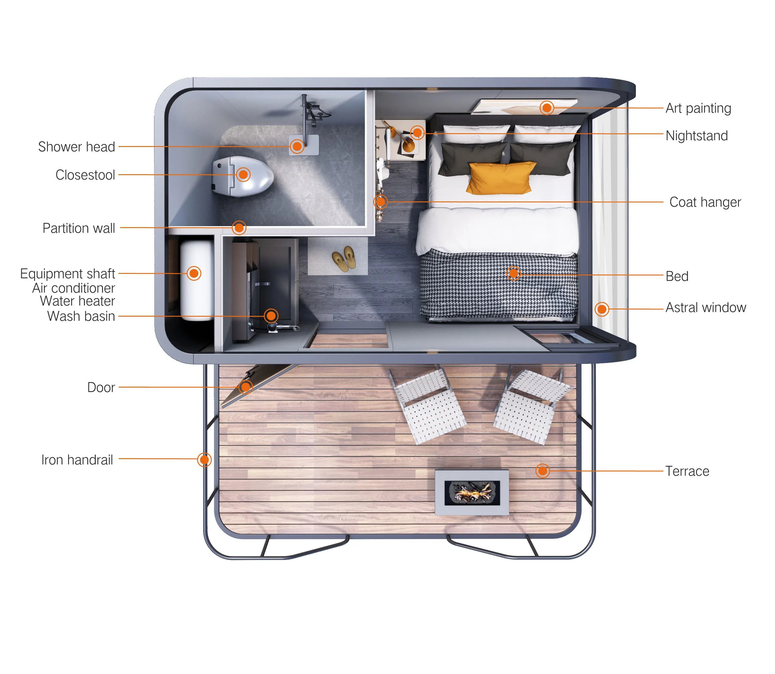 Customized Detachable Mini Space Capsule for Beach Tourism Areas Made of Sandwich Panel Steel Used in Office Buildings Houses