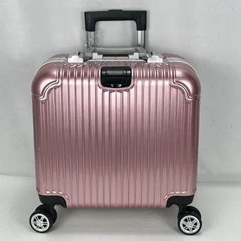 2024 Wholesale Hot sell 16 inch Aluminum Frame Suitcase Trolley Luggage Luxury ABS PC Travel Suitcase Sets