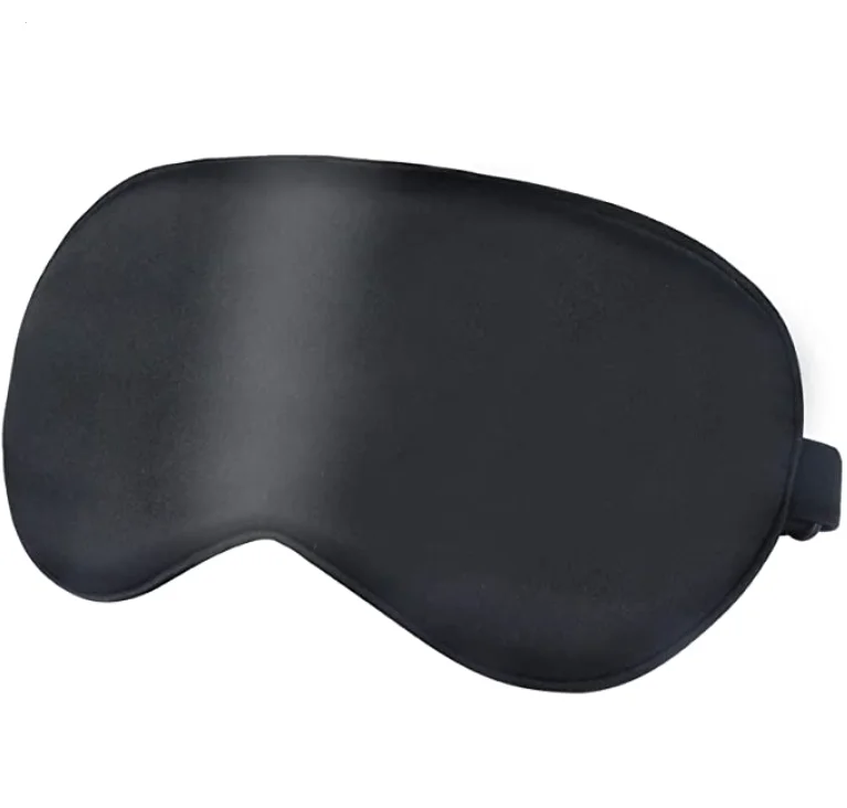 Maschera Per Dormire In Seta Di Gelso - 100% Oscurante, Elastico Regolabile, Morbida, Nero - 5