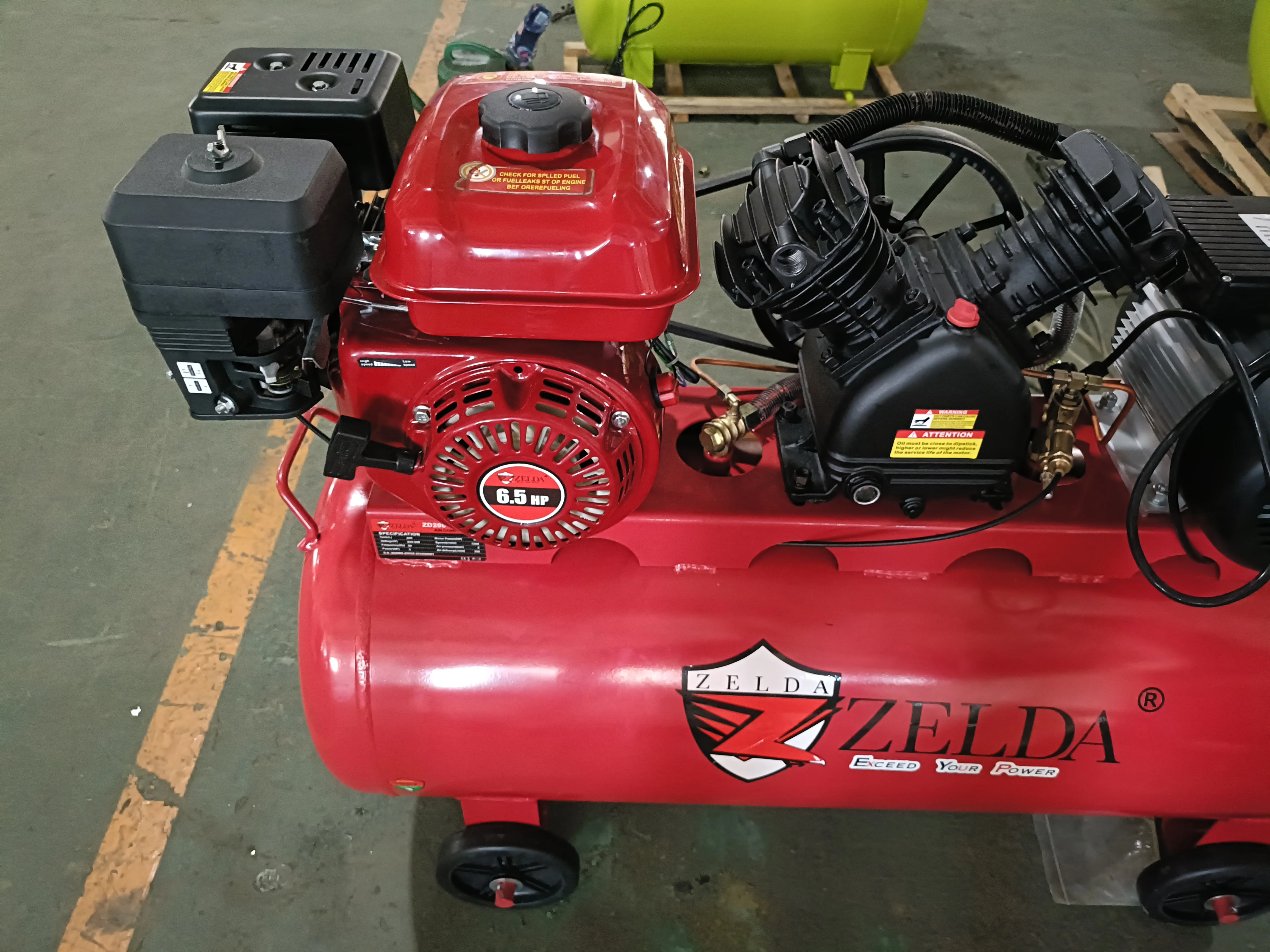 電動100L 6.5HP 2気筒ディーゼルエンジンエアコンプレッサーモーター 