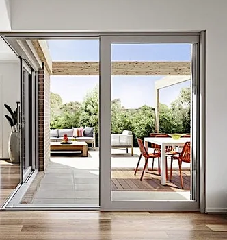 ALUFRONT NFRC USA Double Glass Stacker Doors Custom Engineering Project Exterior Aluminum Sliding Doors with Screen Mesh