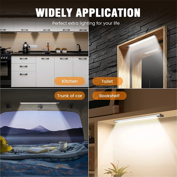 product factory led cabinet lights motion sensor rechargeable magetci kitchen lighting wardrobe closet light oem odm-45